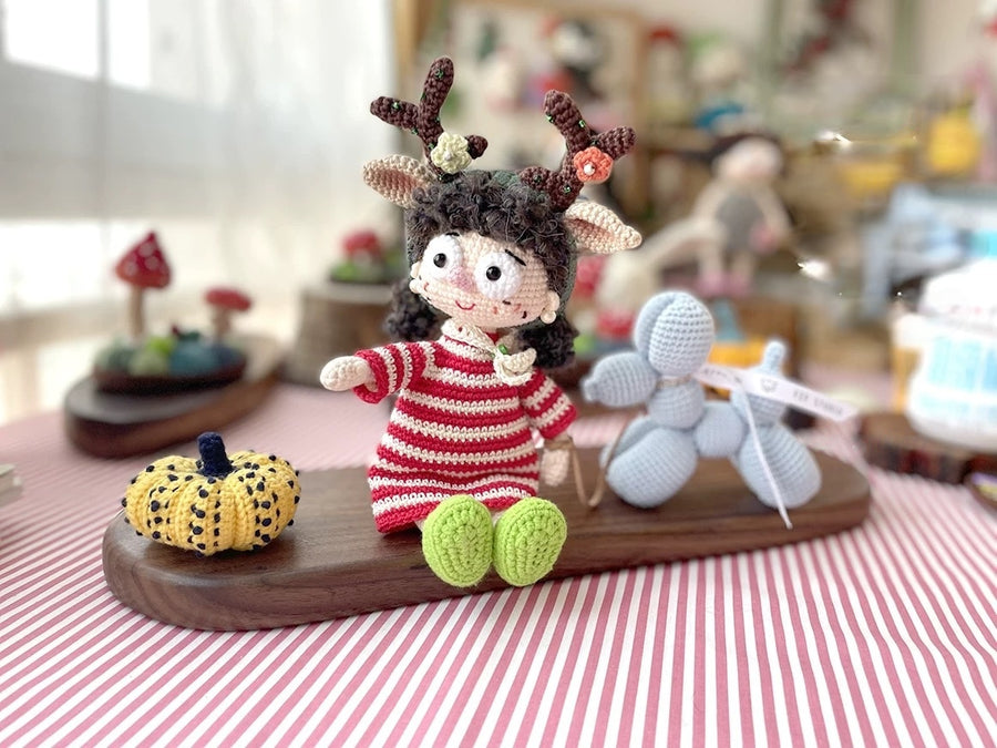 Create Your Own Adorable Reindeer Doll – Exclusive DIY Crochet Kit