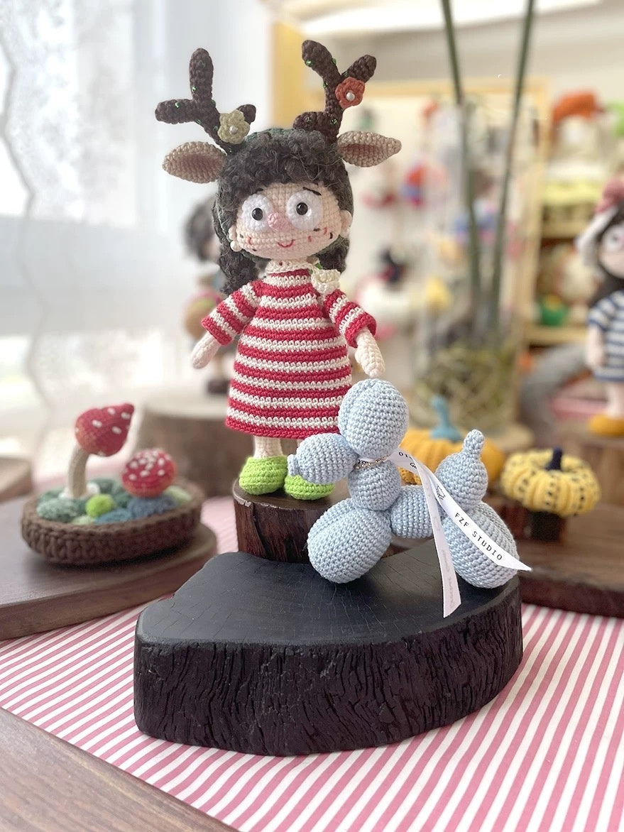 Create Your Own Adorable Reindeer Doll – Exclusive DIY Crochet Kit