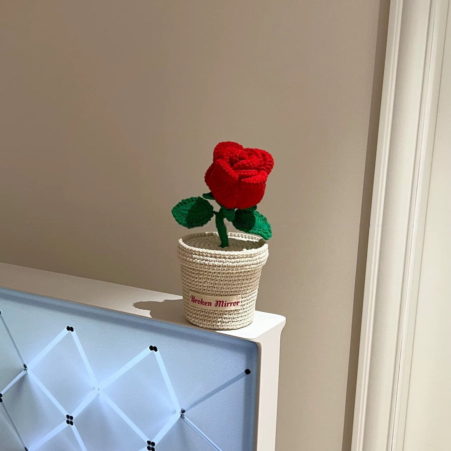 DIY Handmade Rose Pot Crochet Kit | Craft Your Unique Romantic Decor