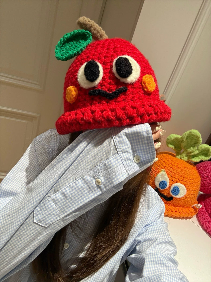 Handmade Happy Hat DIY Kit - Cherry, Carrot, and Apple Designs