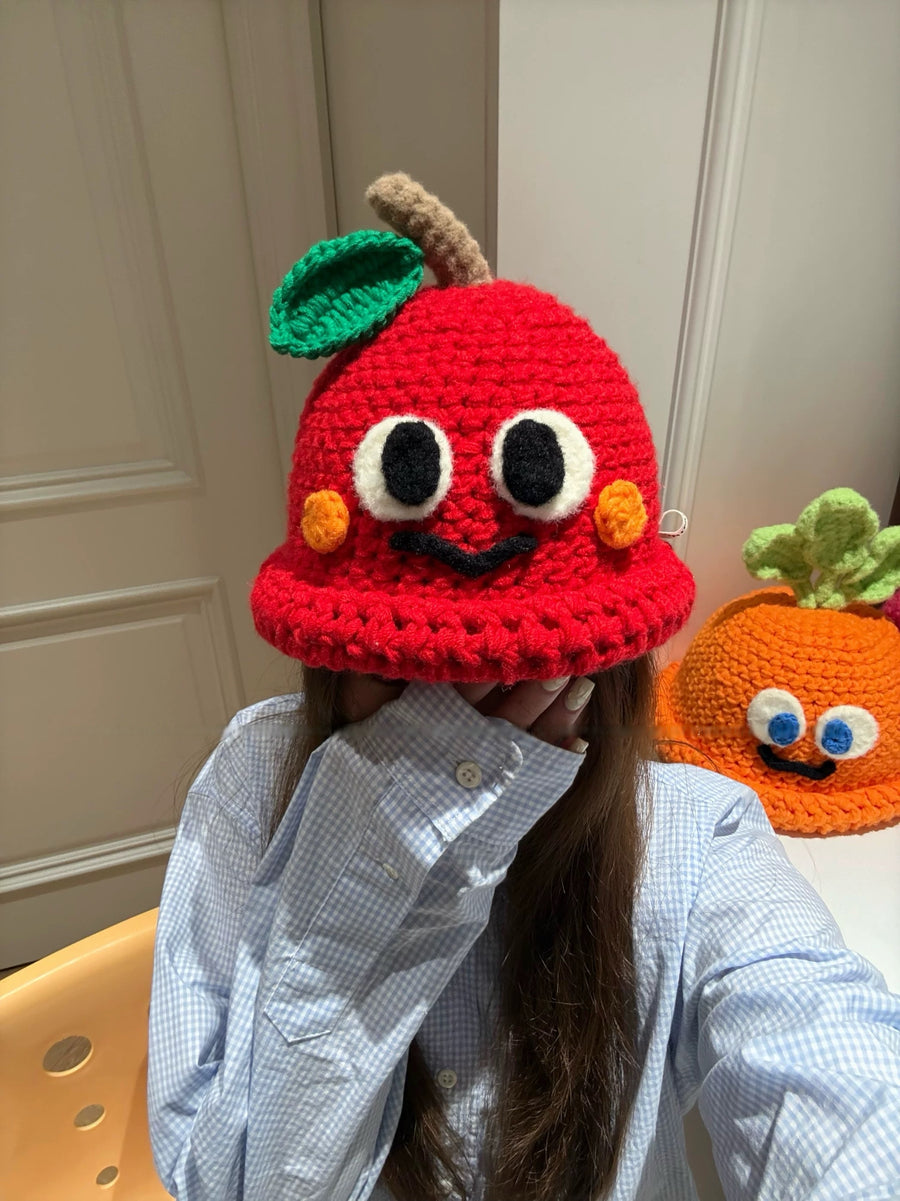 Handmade Happy Hat DIY Kit - Cherry, Carrot, and Apple Designs