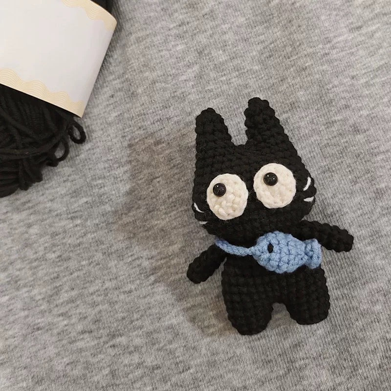 DIY Black Cat Crochet Kit | Perfect for Craft Enthusiasts