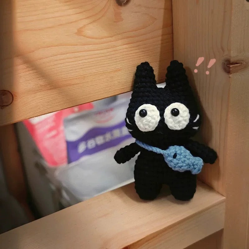 DIY Black Cat Crochet Kit | Perfect for Craft Enthusiasts