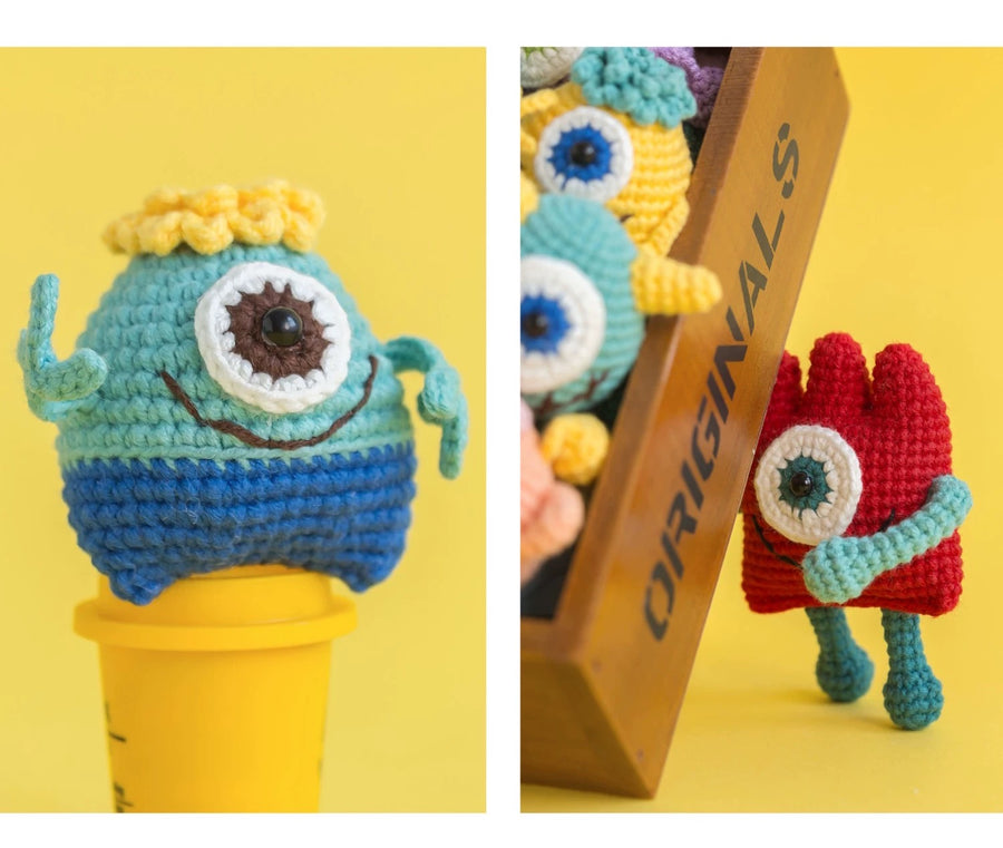 DIY Crochet Cyclops Monster Kit – Fun Handmade Crafts for Unique Toys!